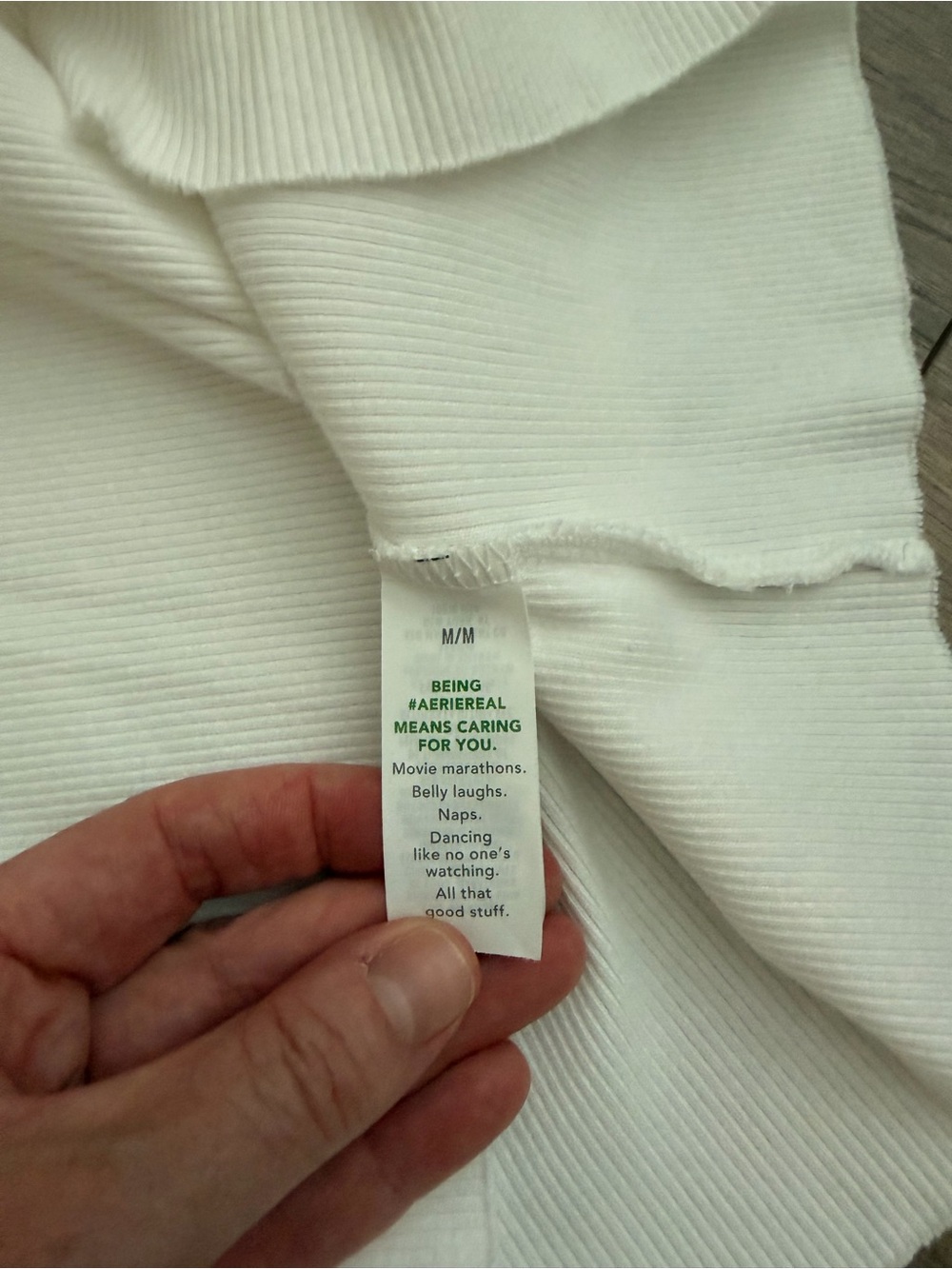 Aerie Women’s White Ribbed Henley Tank Top Size M - Picture 9 of 11